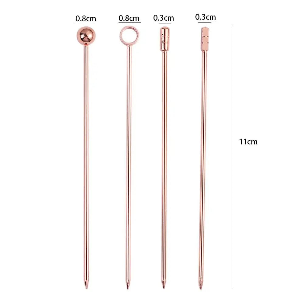 Stainless Steel Cocktail Picks - Reusable Fruit Forks Bar Tools