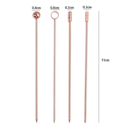 Stainless Steel Cocktail Picks - Reusable Fruit Forks Bar Tools