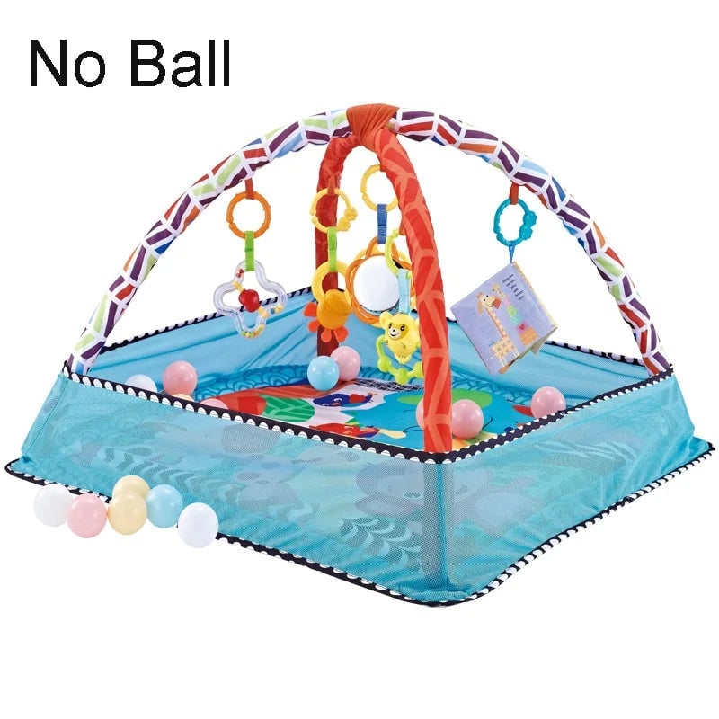 Baby Crawling Mat with Fitness Frame - Educational Play Blanket