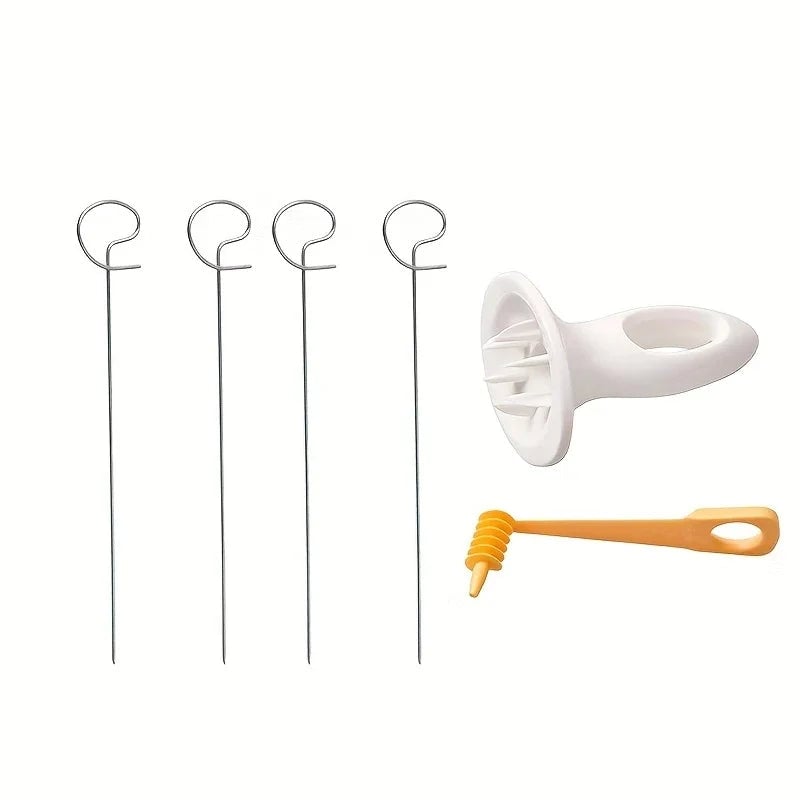 6Pcs Stainless Steel Spiralizer Set Multi-Functional Vegetable Cutter