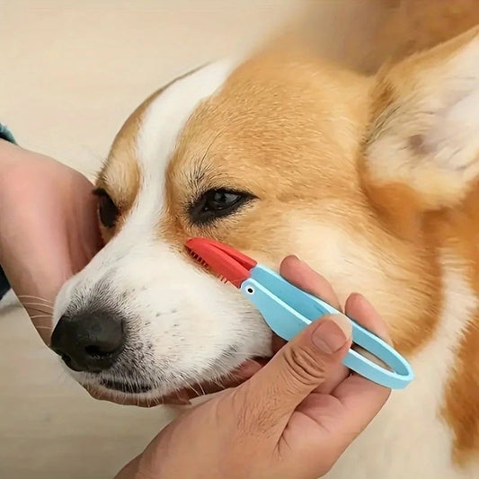 Pet Tear Stain Remover Comb - Dog Eye Cleaning Brush for Grooming