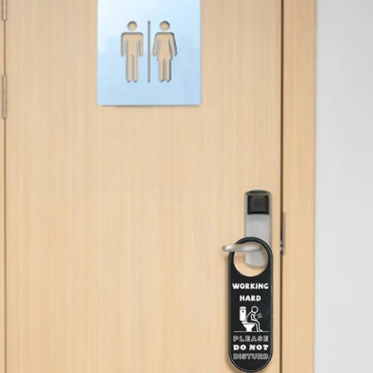 Double-Sided Do Not Disturb Bathroom Door Sign Modern Design