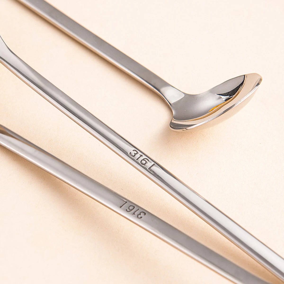 316 Stainless Steel Long Handle Dessert Spoons Set 2/4PCS Coffee