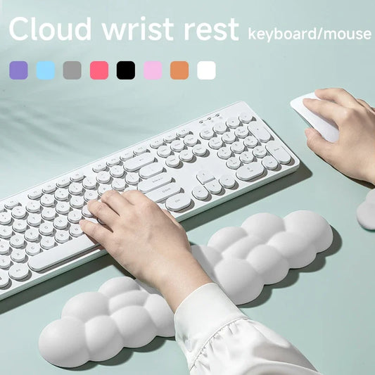Ergonomic Memory Foam Mouse Pad with Wrist Rest - Anti-Slip Gaming