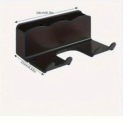 Non-Perforated Wall Mount Hair Dryer Holder - Bathroom Storage Rack