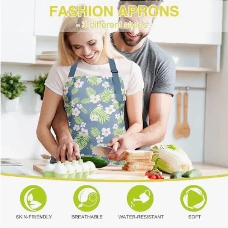 Adjustable Waterproof Kitchen Apron - Coffee Baking Oil Proof