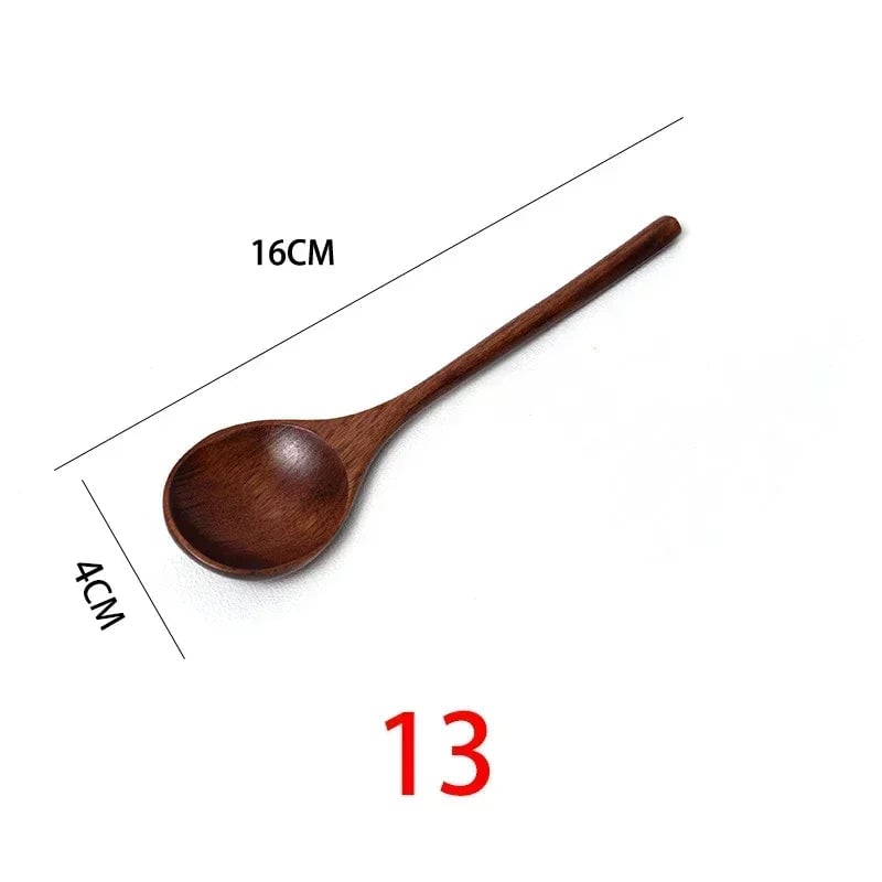 Natural Wooden Cooking Spoons - Multi-Purpose Kitchen Utensil Set