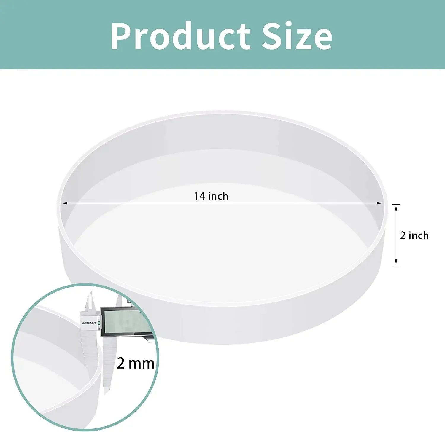 14 Inch Round Silicone Resin Table Mold for Epoxy River DIY Projects