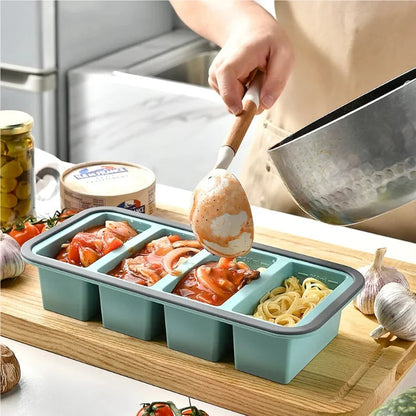 Giant Silicone Ice Cube Tray with Lid - Large Food Storage Mold