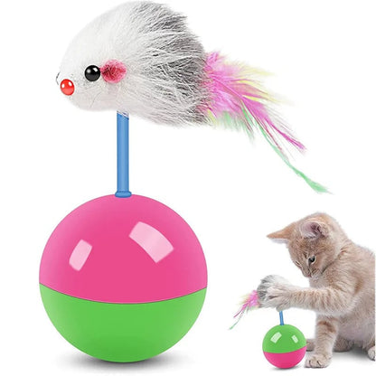 Interactive Cat Mouse Teasing Toy Set - Multi-Pet Entertainment Kit