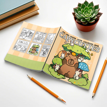 CAPYCUTIES Bold-Easy Patterns Adult Coloring Book - Cute Drawing Gift