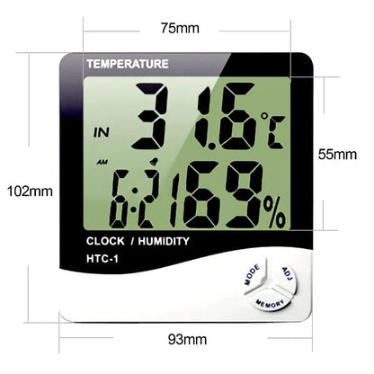 LCD Digital Thermometer Hygrometer for Lash Extensions