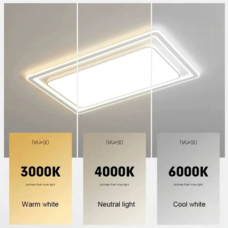 LED Ceiling Light Dimmable Remote Control Round Square Living Room