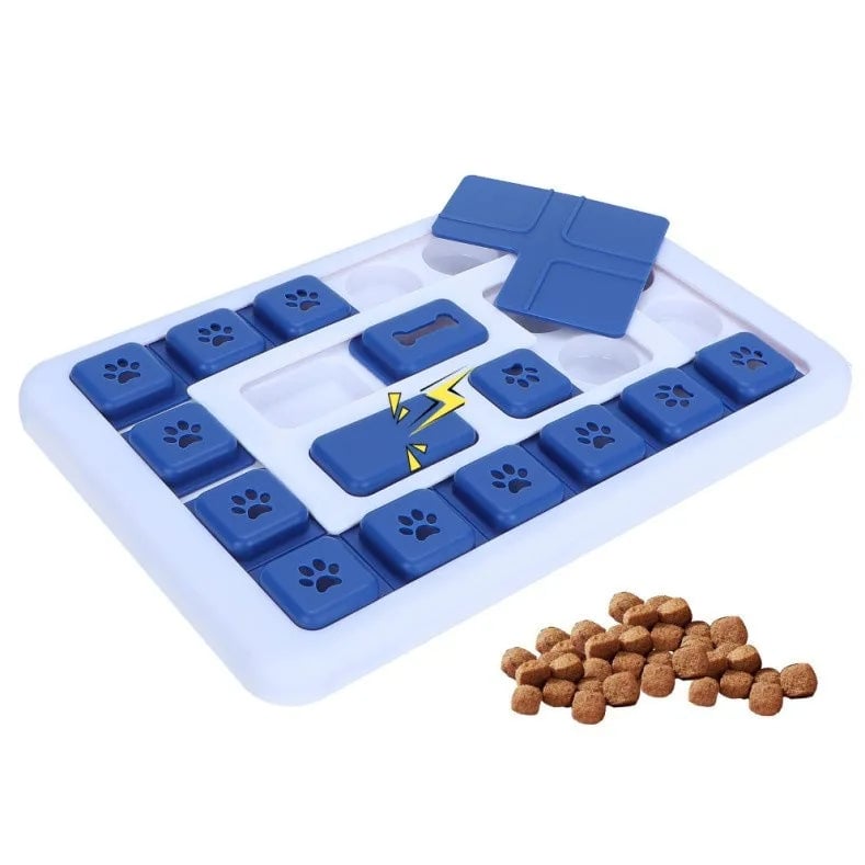 Interactive Slow Feeder Dog Bowl - IQ Puzzle NonSlip Food Dispenser