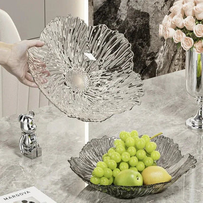 Large Capacity Petal Design Fruit Tray - Light Luxury Snack Serving