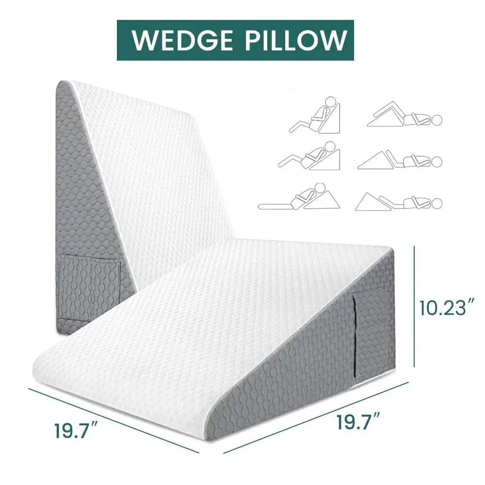 Wedge Pillow Air Layer Foam Triangle Elevated Sleep Acid Reflux