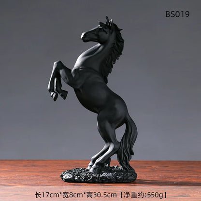 European Victory Horse Resin Statue - Decorative Figurine Office Home
