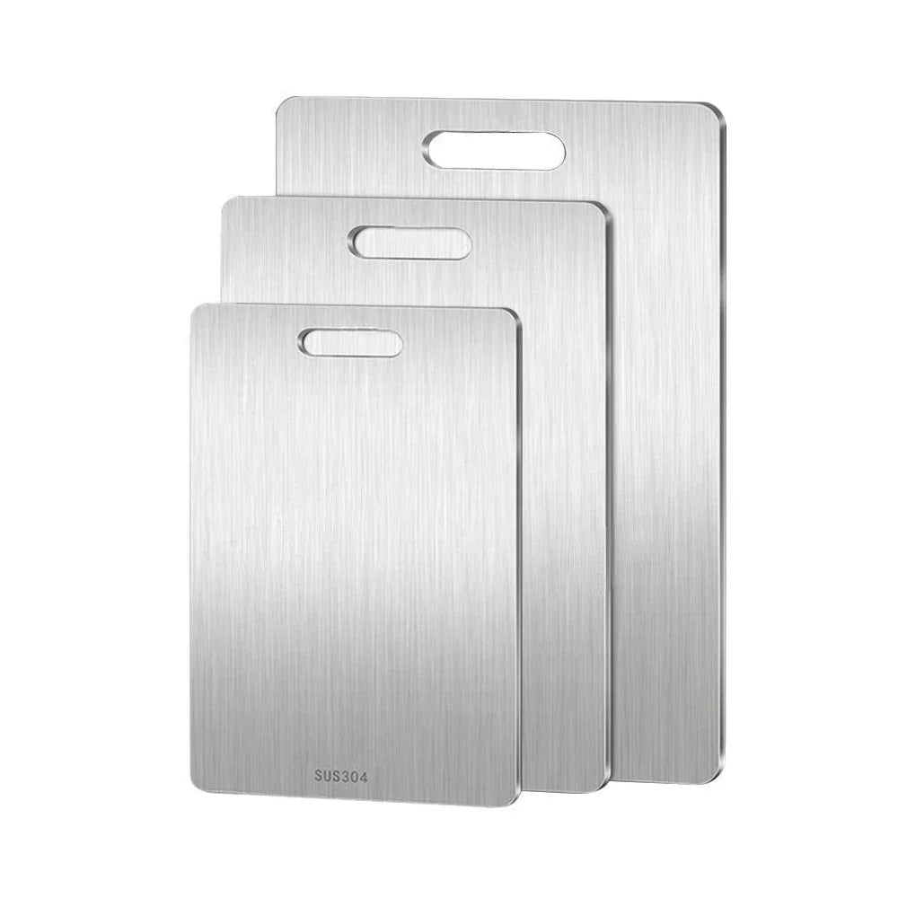 316 Stainless Steel Double Sided Cutting Board - Thickened Kitchen Block