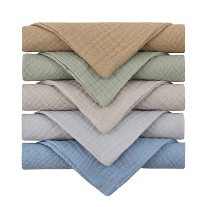 5PCS Soft Cotton Gauze Baby Towels - Absorbent Face Washcloths