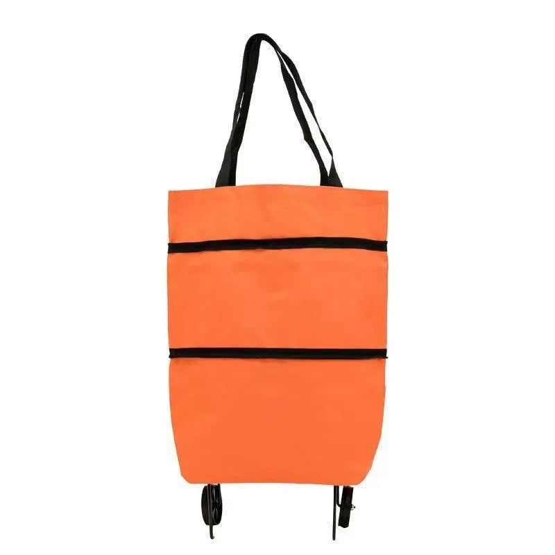 Foldable Shopping Cart with Wheels - Portable Grocery Trolley Backpack