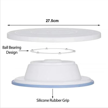 Rotating Cake Turntable & Icing Smoother Kit - DIY Decorating Tools