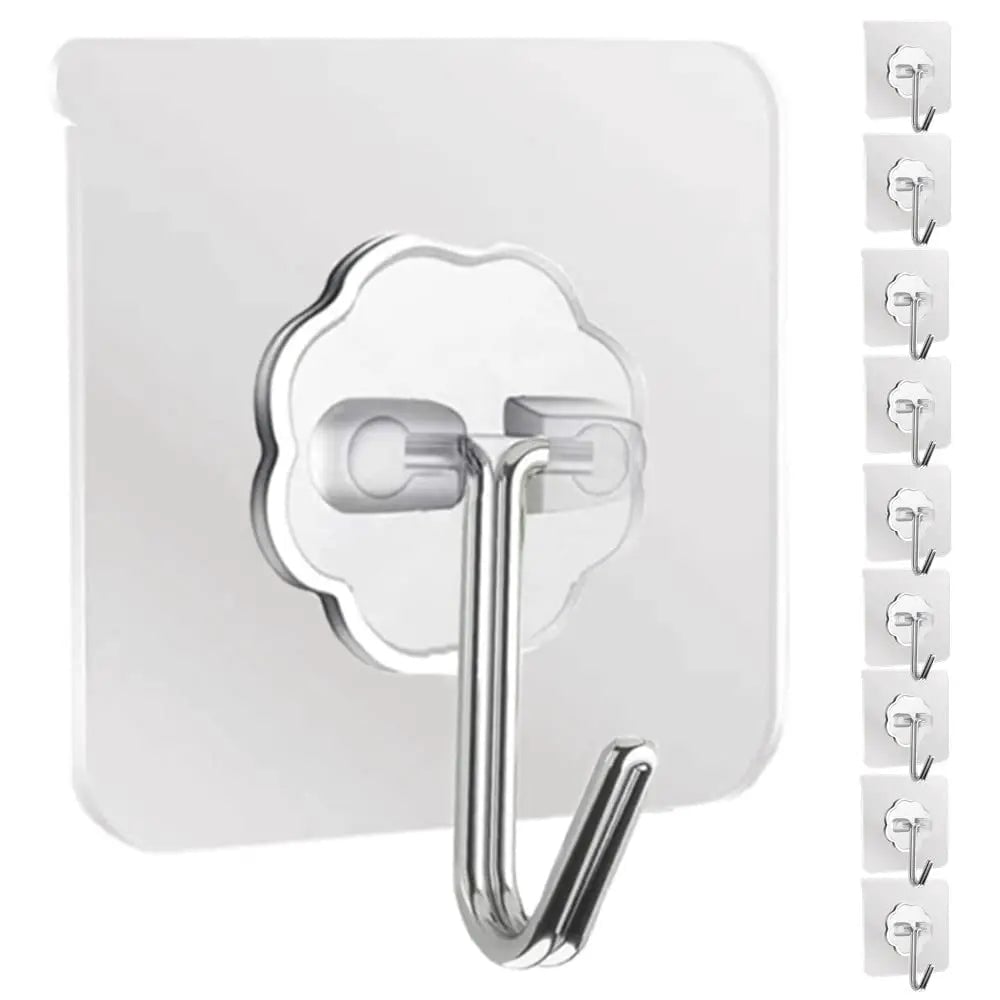 Waterproof Self Adhesive Hooks - Oilproof Kitchen Bathroom Shower