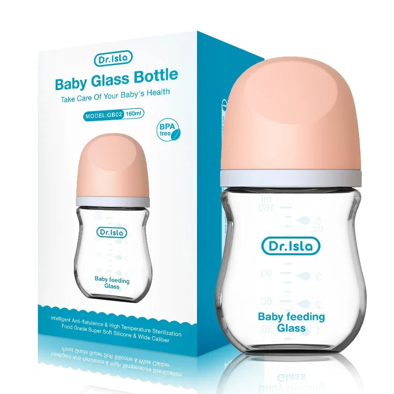 MAMIJOY Anti-Choke Glass Baby Bottles 90/160ML BPA Free 0-3 Months