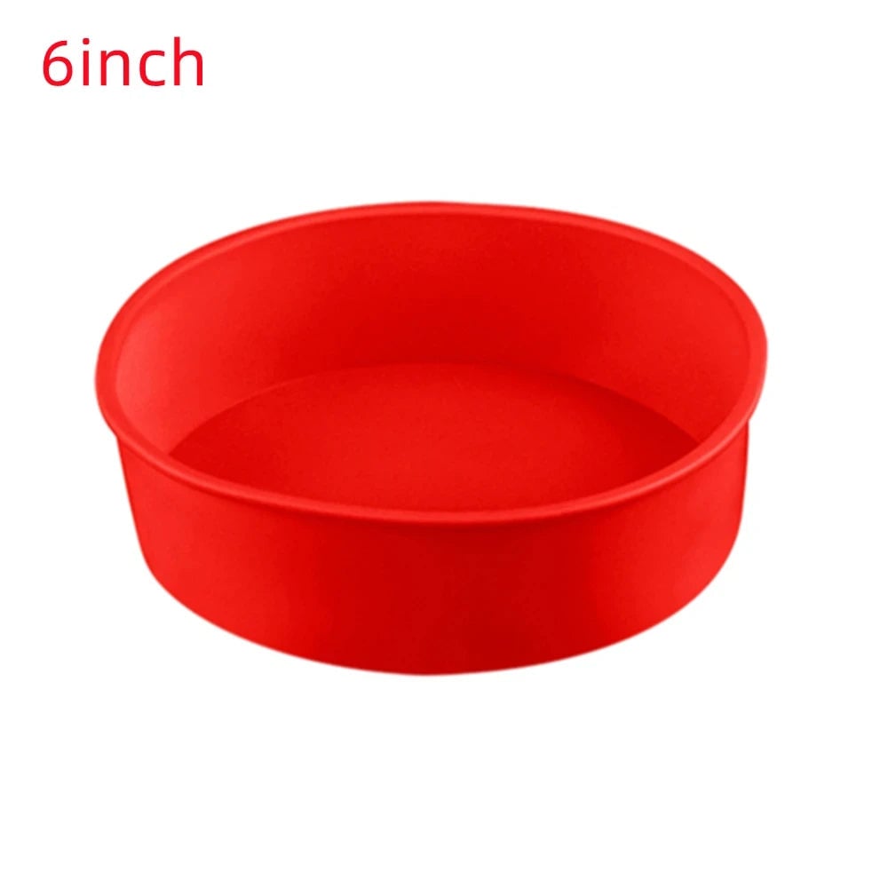 Silicone Cake Mold Set 4/6/8inch Round Nonstick Baking Pans Reusable