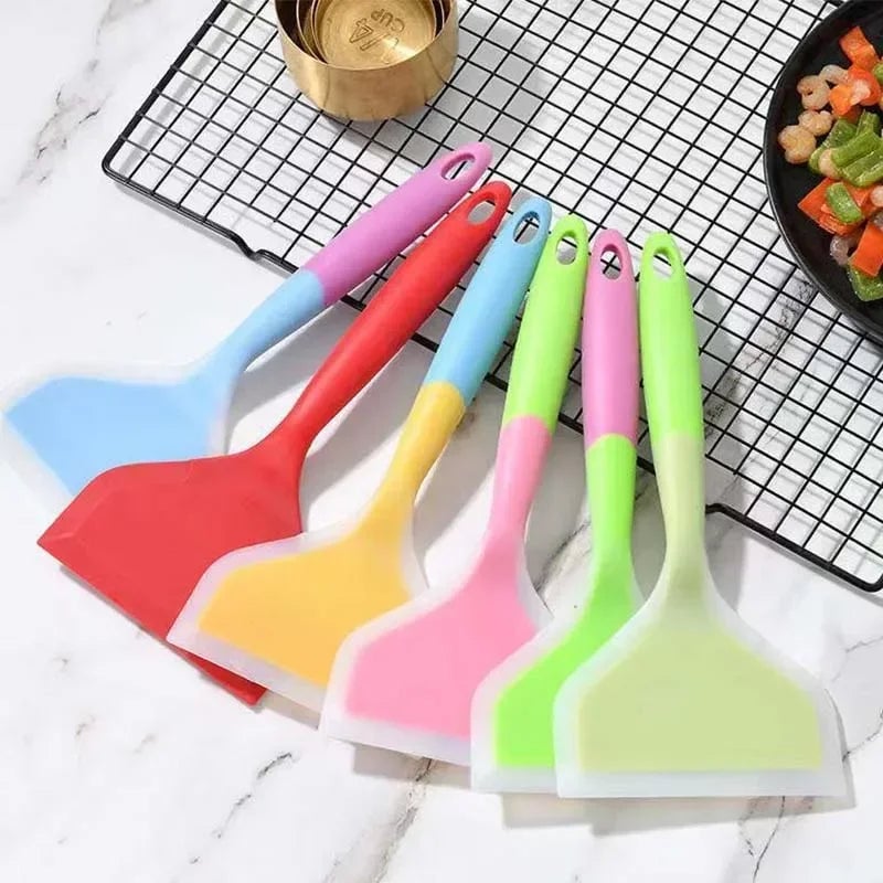 Wide Mouth Silicone Spatula Non-Stick Scraper for Cooking & Baking
