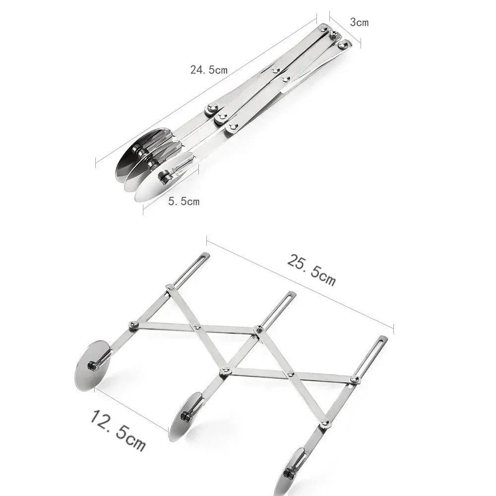 Stainless Steel 3/5/7 Wheel Pastry Cutter Dough Divider Pizza