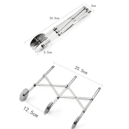 Stainless Steel 3/5/7 Wheel Pastry Cutter Dough Divider Pizza