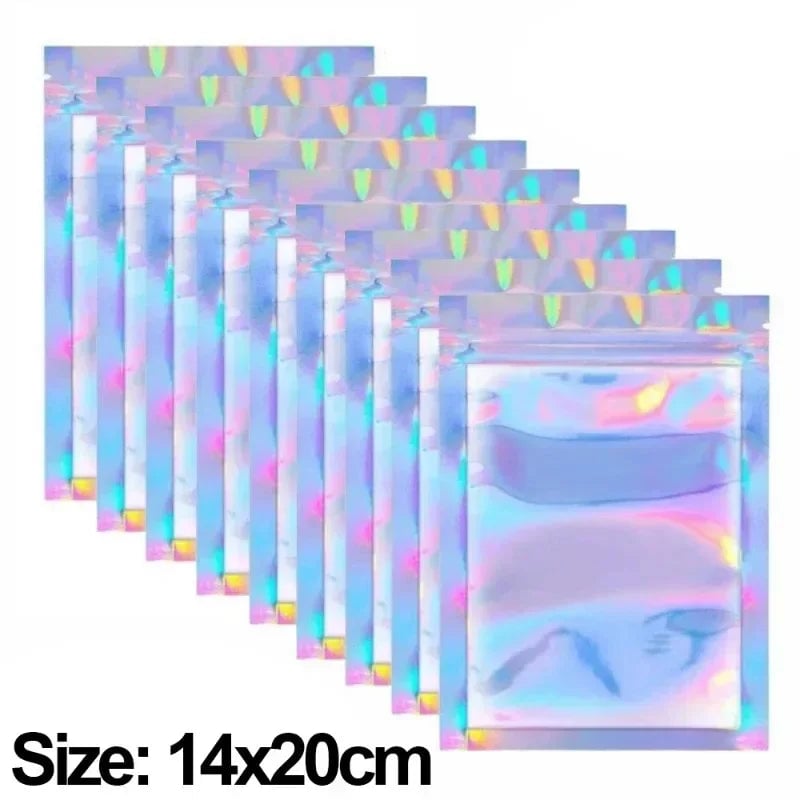 Holographic Laser Sealing Bags - Resealable Food Candy Jewelry