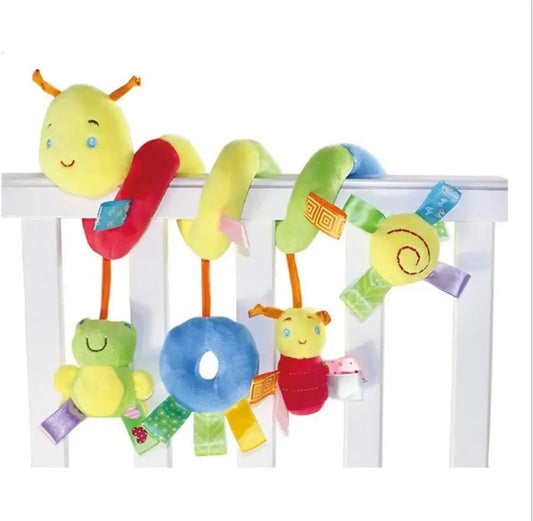 Baby Car Seat Plush Activity Toys with BB Squeaker & Rattles