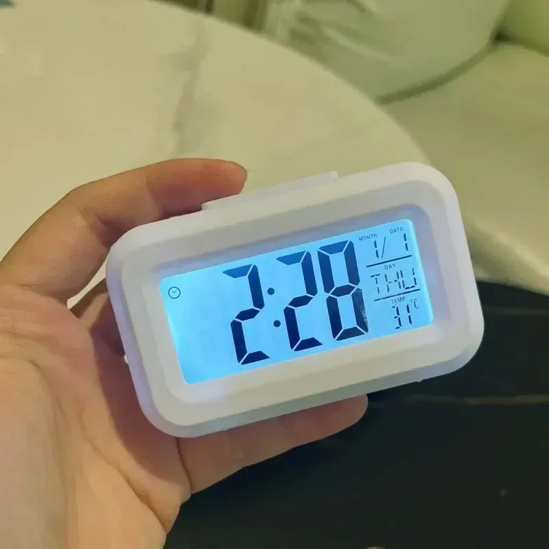 LED Digital Alarm Clock with Calendar Display Multi-Function Desktop