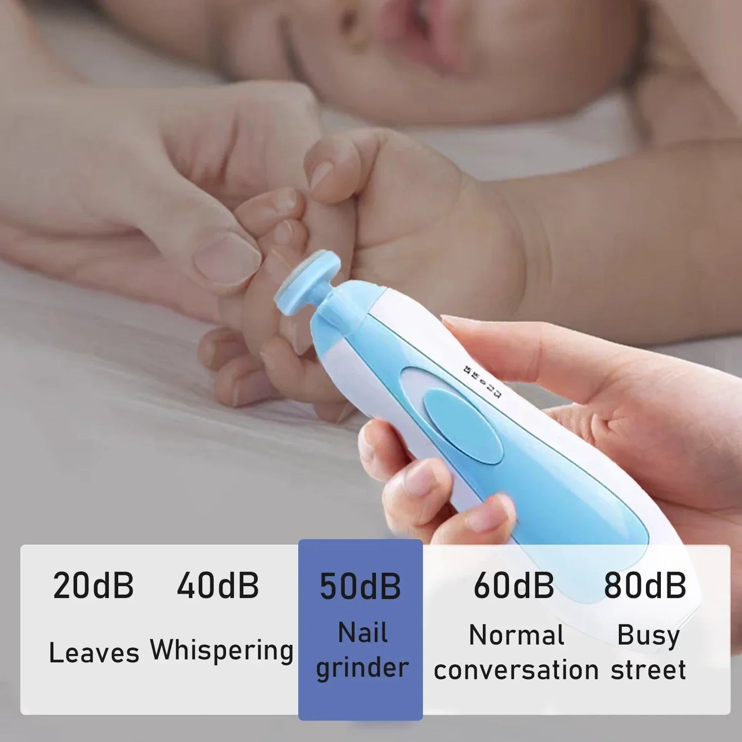 Electric Baby Nail Care Set - Toddler Nail Clipper File Scissors