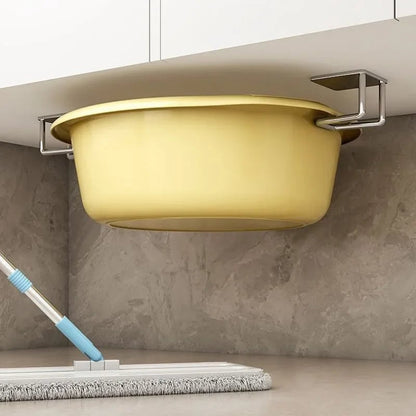 Wall-Mounted Kitchen Sink Storage Rack - Punch-Free Pot Lid Holder