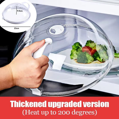 Heat Resistant Transparent Microwave Splash Cover Food Steam Guard