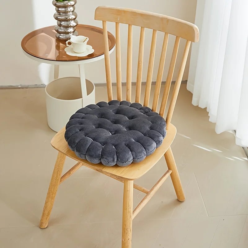 Large Biscuit Plush Cushion - Soft Cookie Shape Pillow Seat Pad