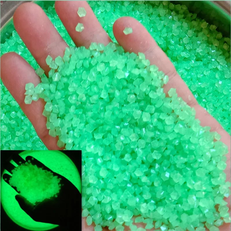 Glow In Dark Pebbles 1000pcs 3-5mm Luminous Garden Aquarium Decor