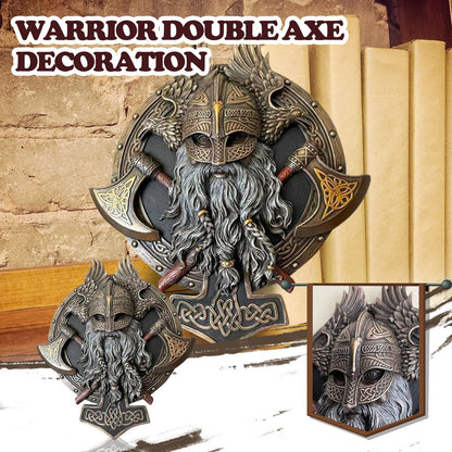 Ares Viking Warrior Axe Wall Plaque - Valhalla Sculpture Hanging