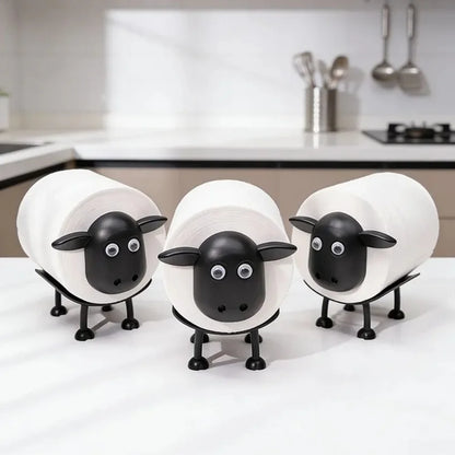 Adorable Sheep-Shaped Toilet Paper Holder - Durable Plastic Home Decor Holiday Party Essentials Toilet Paper Holder