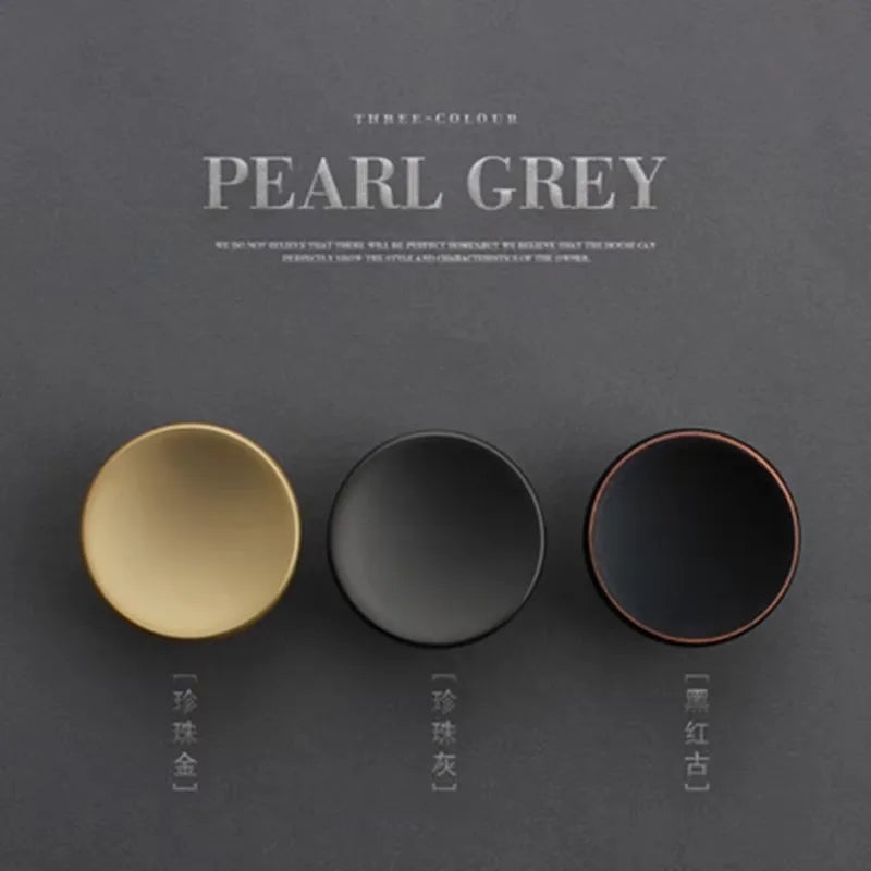 2pcs Modern Round Zinc Alloy Drawer Knobs - Kitchen Cabinet Pulls