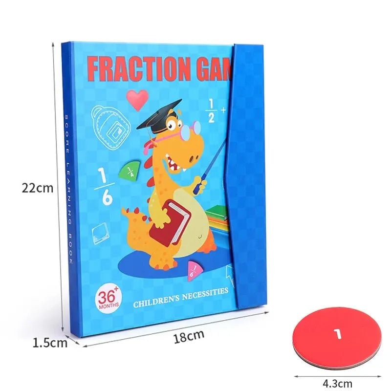 Magnetic Fraction Puzzles - Montessori Math Teaching Aid Educational Toy