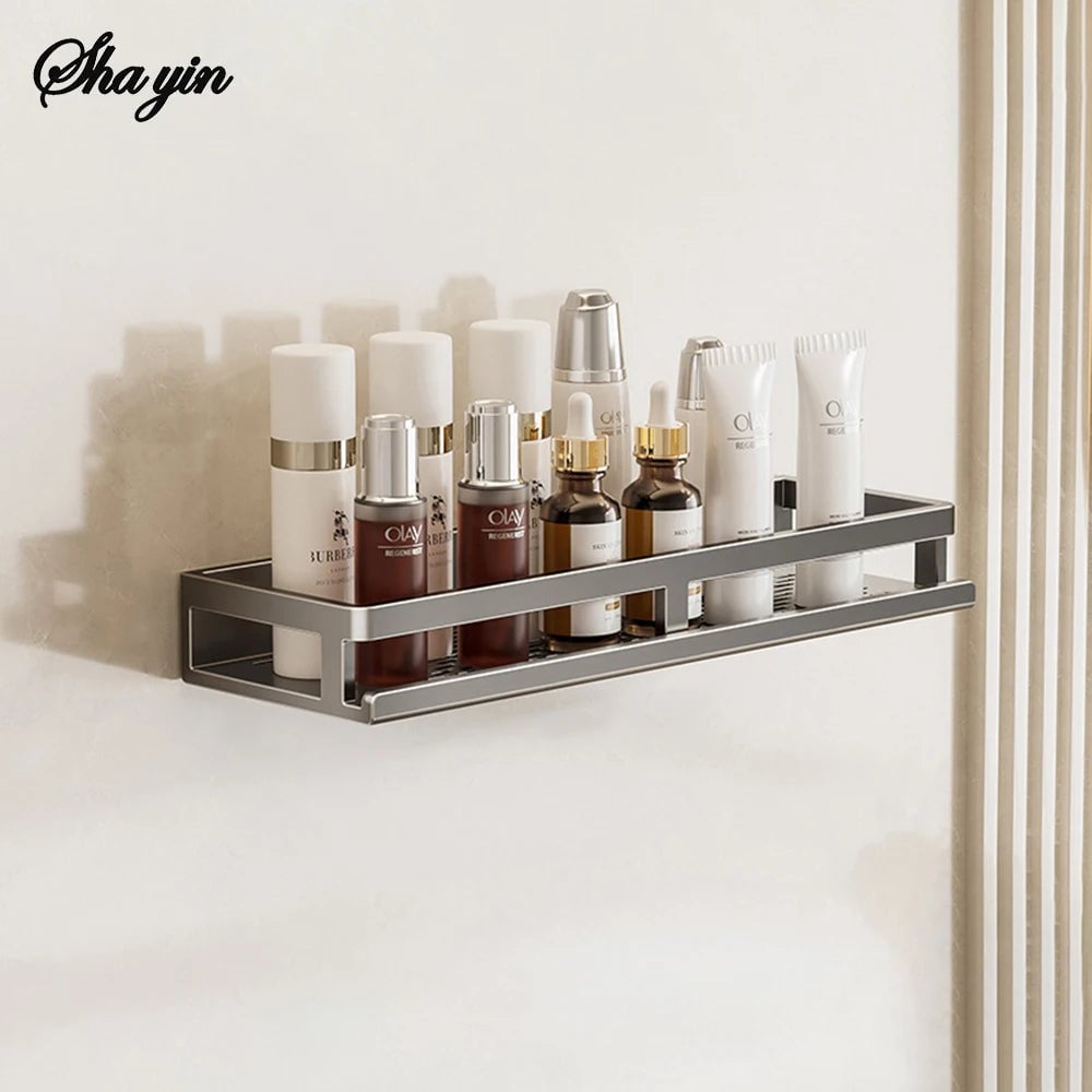 No-Drill Wall Mount Toilet Storage Rack - Bathroom Organizer