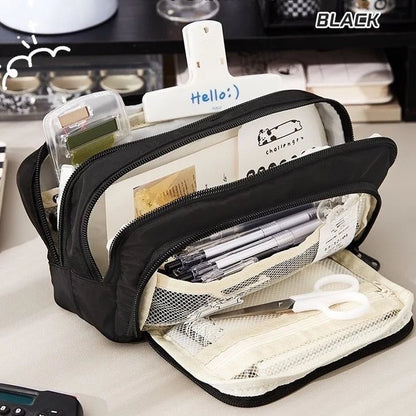 Large Capacity Pencil Case - Multi-Purpose Portable Pouch for Office