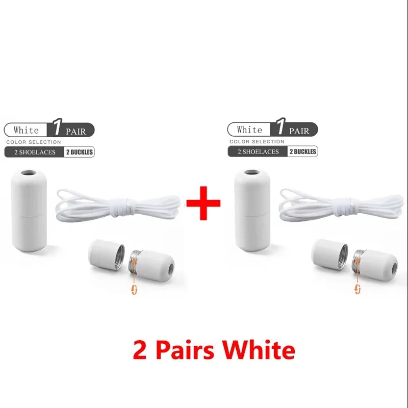 Elastic No Tie Shoelaces - Quick Slip-On Design Kids & Adults