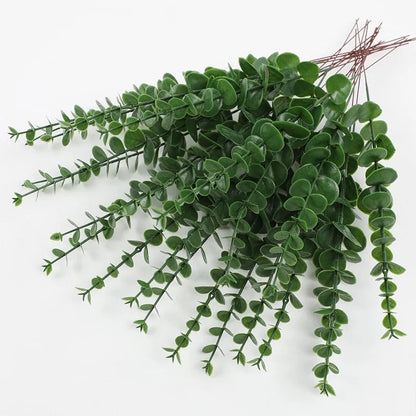 20pcs Artificial Eucalyptus Stems - Realistic Green Fake Branches