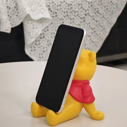 Pooh Bear Phone Stand Desktop Holder Cartoon Doll Design Gift