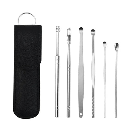 6Pcs Stainless Steel Ear Wax Removal Kit - Professional Curette