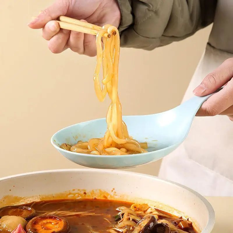 Korean Style Handled Serving Spoon Plate - Sauce Dish Tasting Bowl